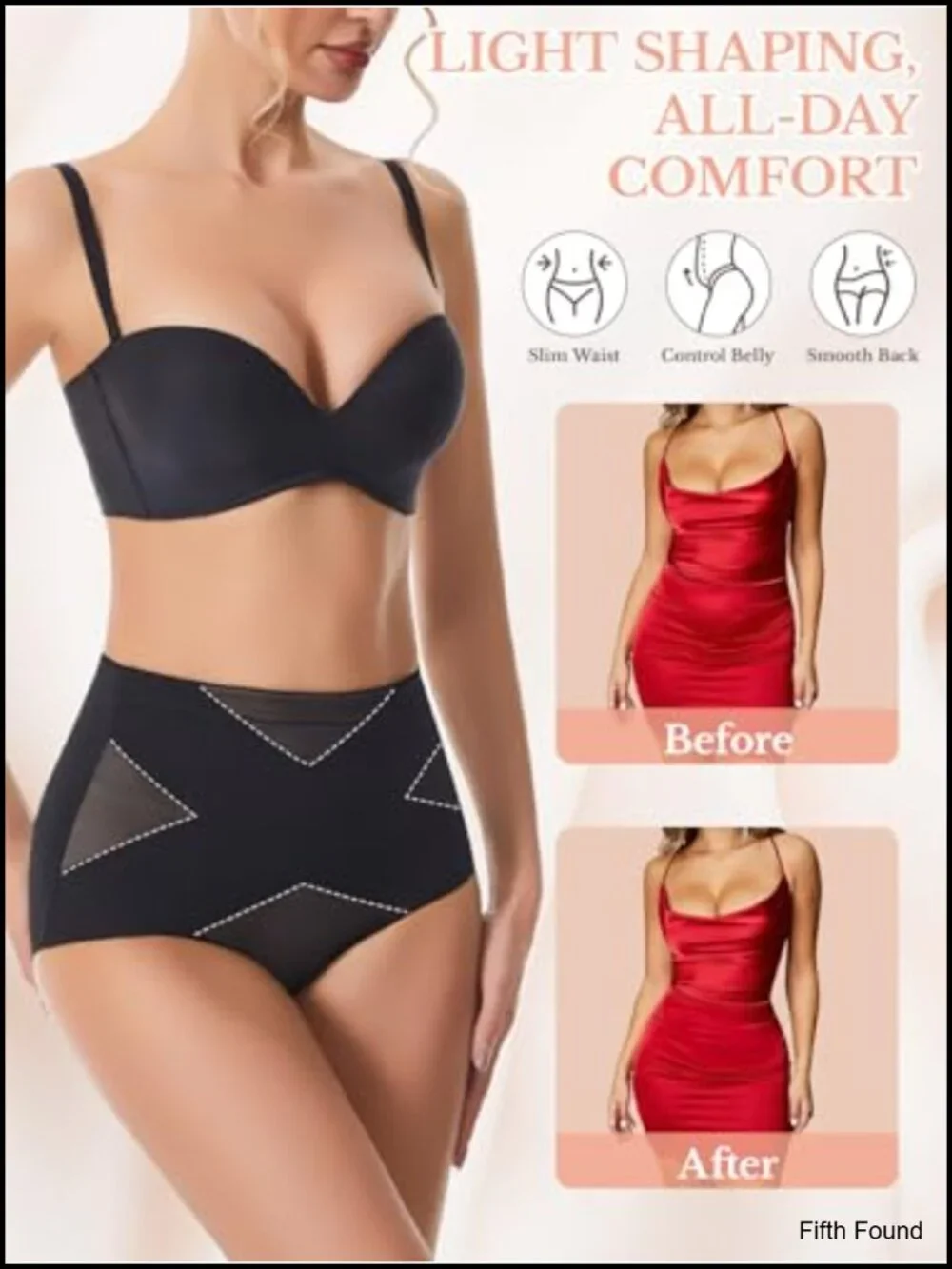 Tummy Control Shapewear Panty Girdle Seamless Mid Waist Thong Compression